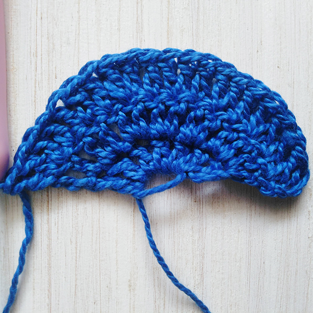 Crochet Droplet Garland Row 3 Moara Crochet