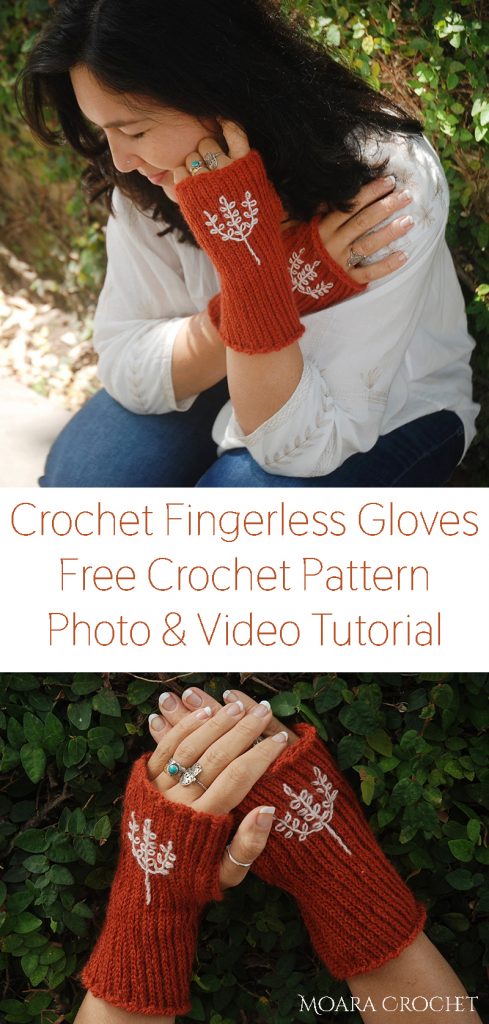 Crochet Fingerless Gloves for beginners Moara Crochet