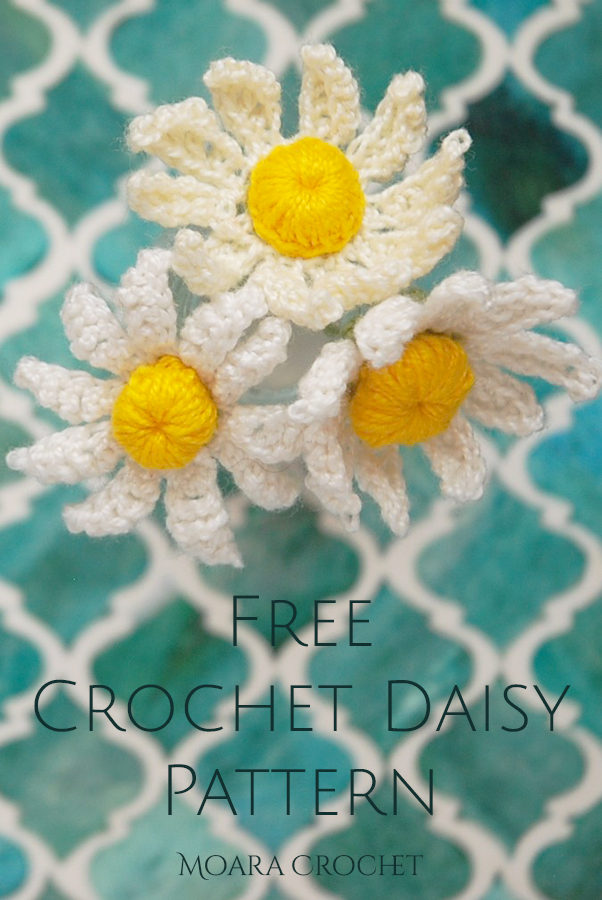 Free Crochet Daisy Pattern - Free Crochet patterns from Moara Crochet Blog