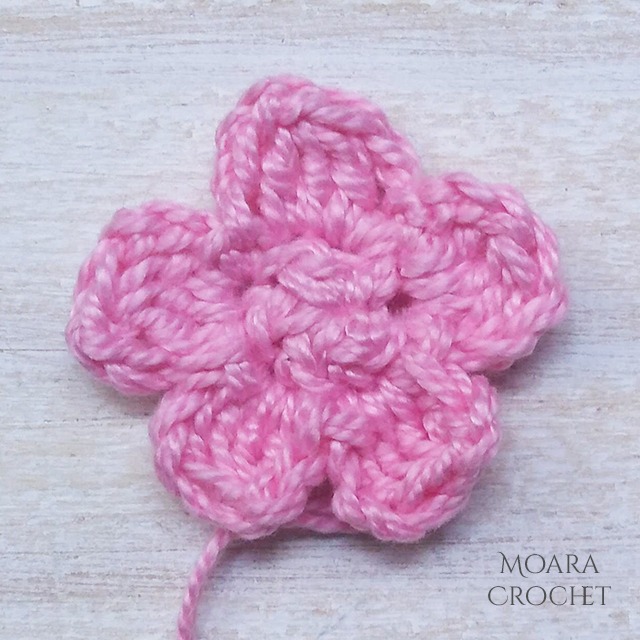 Flower - Row 2b - Moara Crochet