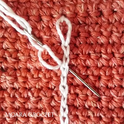 Crochet Embroidery Step 3d- Moara Crochet
