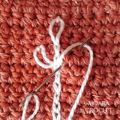 Crochet Embroidery Step 4- Moara Crochet
