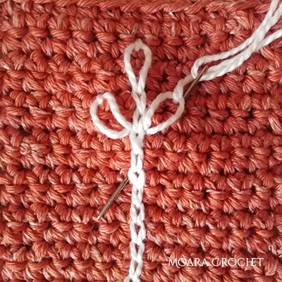 Crochet Embroidery Step 4-b Moara Crochet