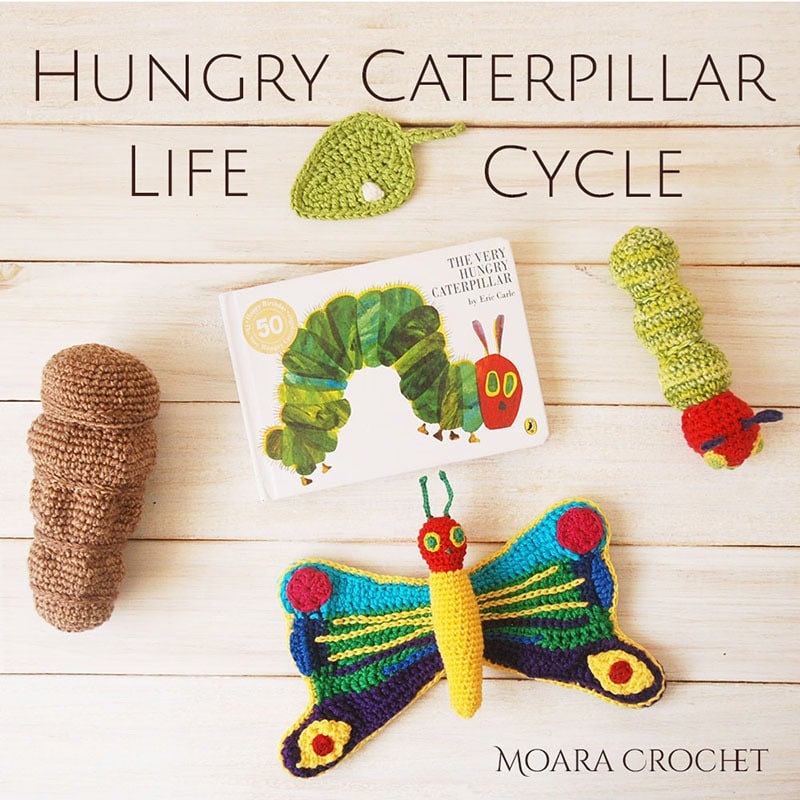The Very Hungry Caterpillar Crochet Life Cycle - Moara Crochet