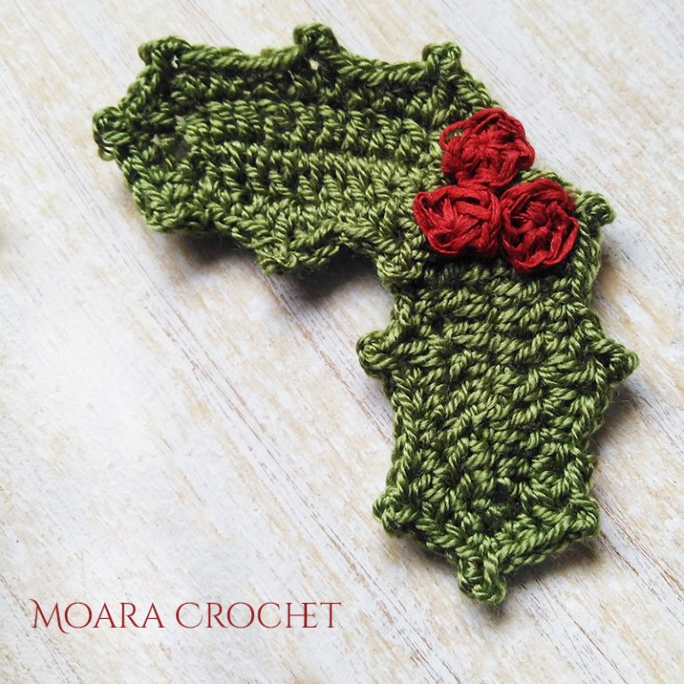 Crochet Holly Leaf | Free Christmas Crochet Pattern