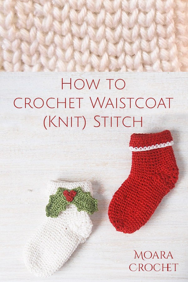 How to Crochet Waistcoat Knit Stitch - Moara Crochet