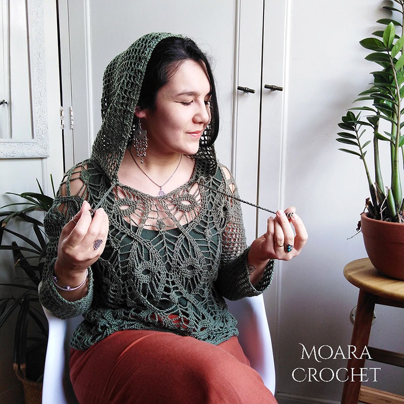 Crochet Clothing Patterns for women - Evil Eye Tunic - Moara Crochet