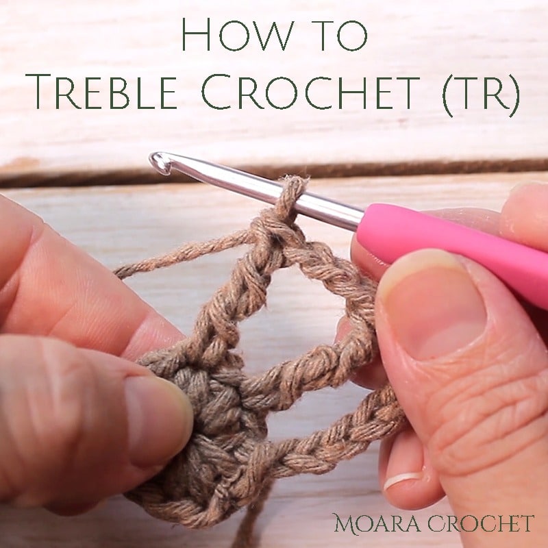 How to Treble Crochet with Moara Crochet