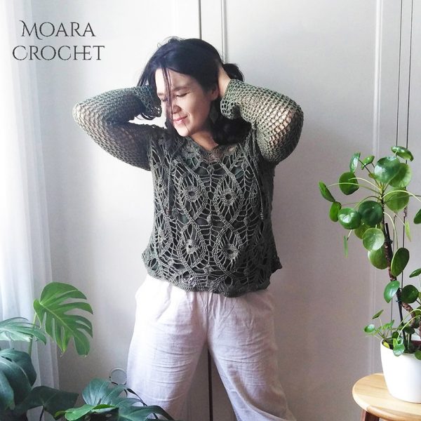 Crochet Summer blouse -Evil Eye Tunic - Moara Crochet