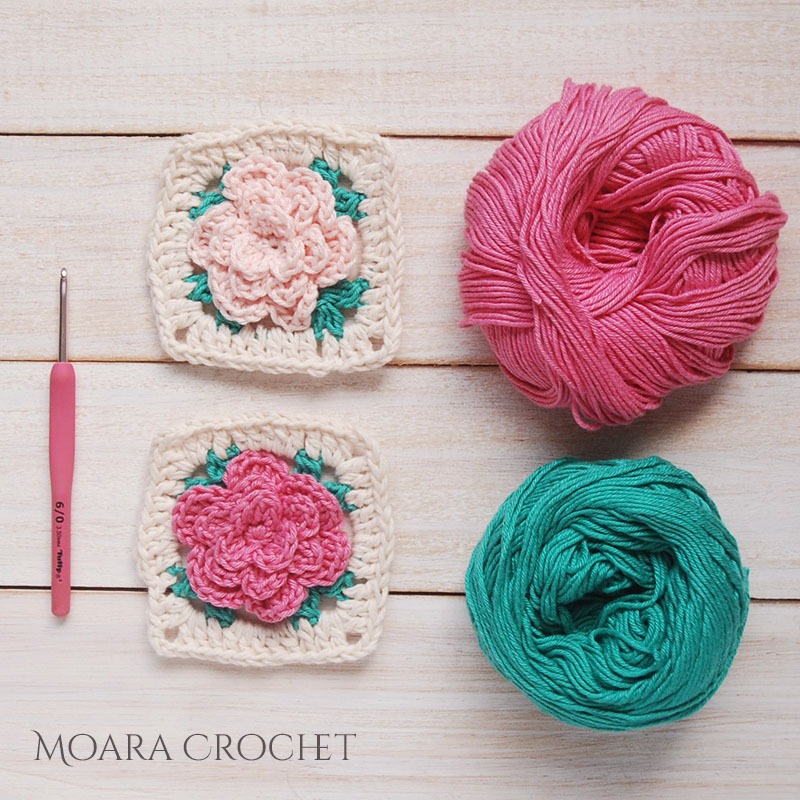 Free Flower Granny Square Pattern - Moara Crochet