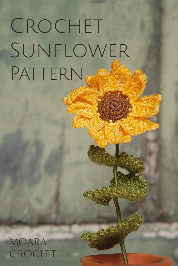 Free Crochet Sunflower Pattern - Moara Crochet