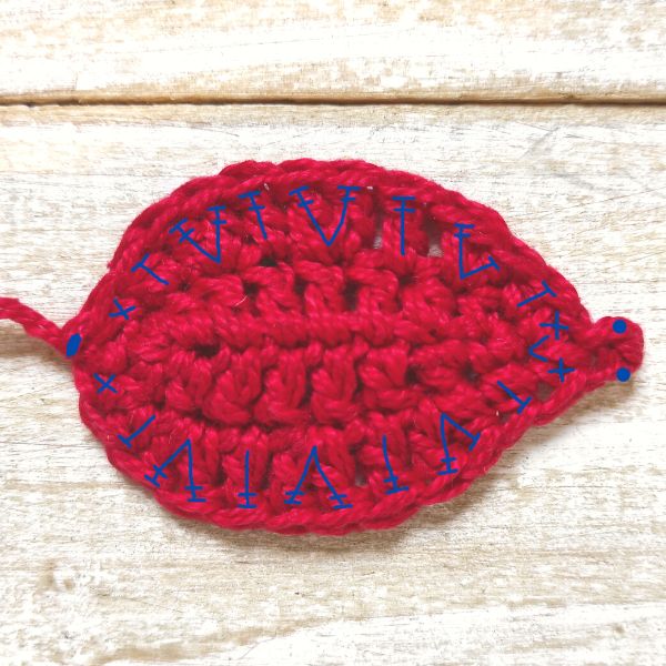 Medium Leaf Row 2 - Moara Crochet