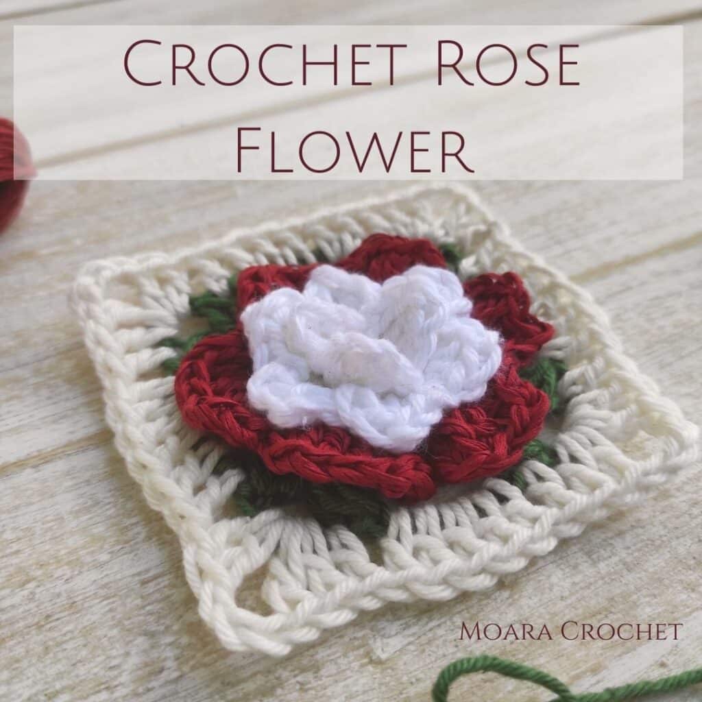 Crochet Rose Flower Free Pattern