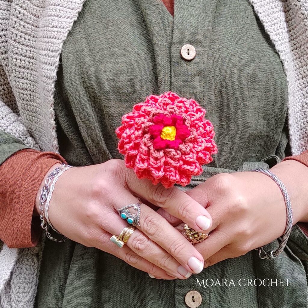 Free Crochet Flower - Dahlia Moara Crochet