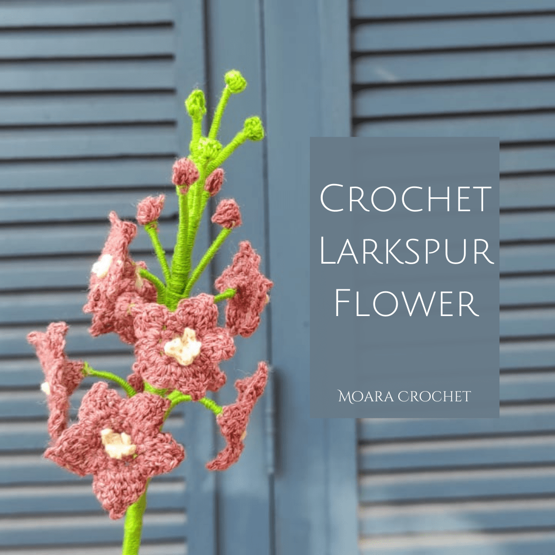 Crochet Larkspur - July Birth Flower -