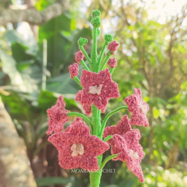 Crochet Larkspur Flower - Image 2