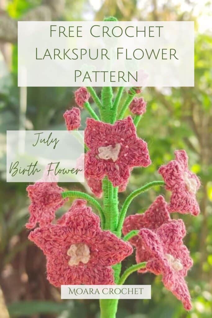 Free Crochet Larkspur Crochet Pattern designed by Moara Crochet
