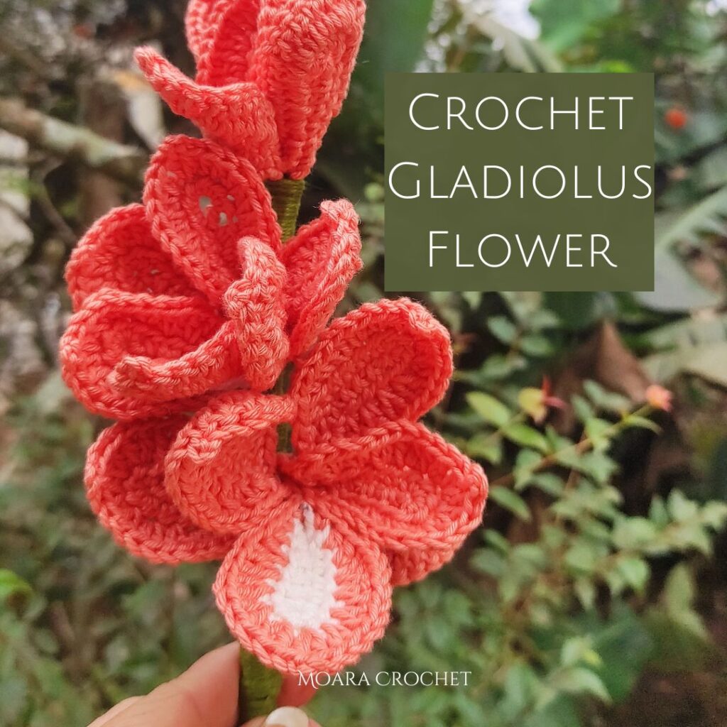 Free Crochet Gladiolus Flower Pattern - Moara Crochet