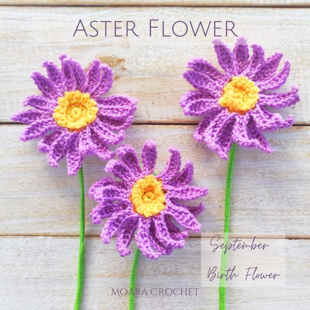 Crochet Birth Flower September - Moara Crochet