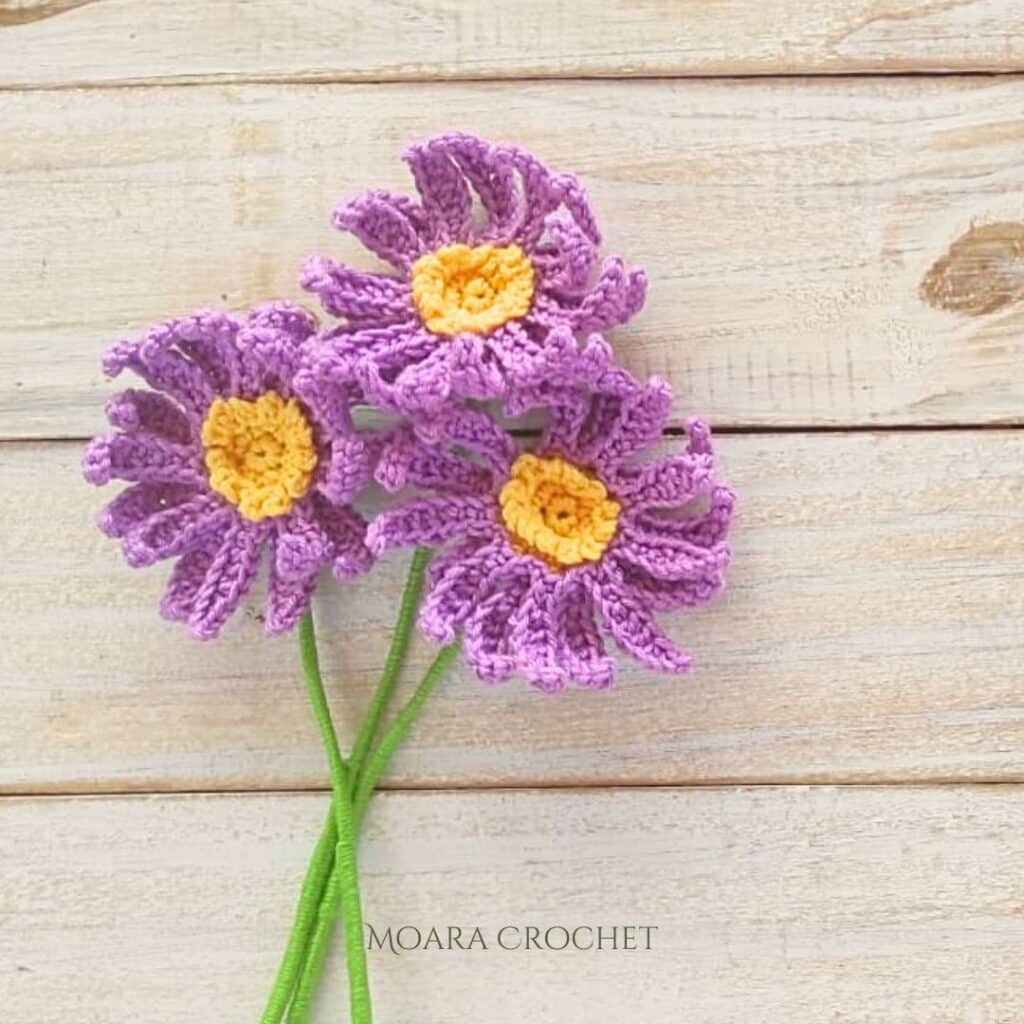 Easy Crochet Flower Patterns - Moara Crochet