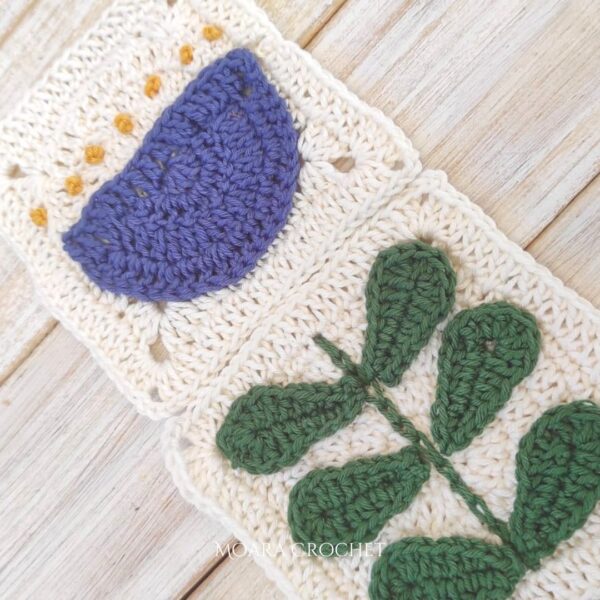 Modern Crochet Granny Square Flower- Moara Crochet