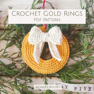 Crochet 12 Days of Christmas - Crochet Gold Rings Moara Crochet