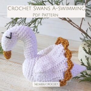 Crochet Swans A- Swimming pattern Moara Crochet
