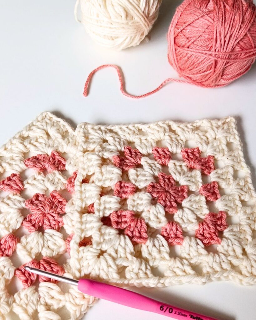 invisible join crochet granny square seamless finish detail